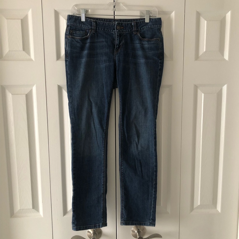 Ann Taylor Loft Womens Size 27 / 4 Pockets Curvy Straight Denim Blue Jeans
